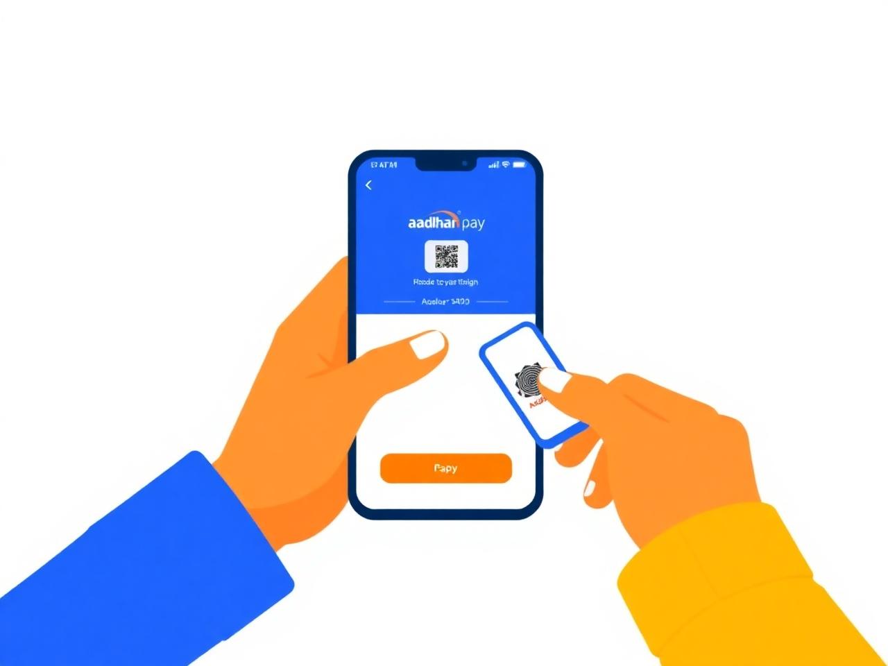 Aadhaar Pay biometric payment illustration