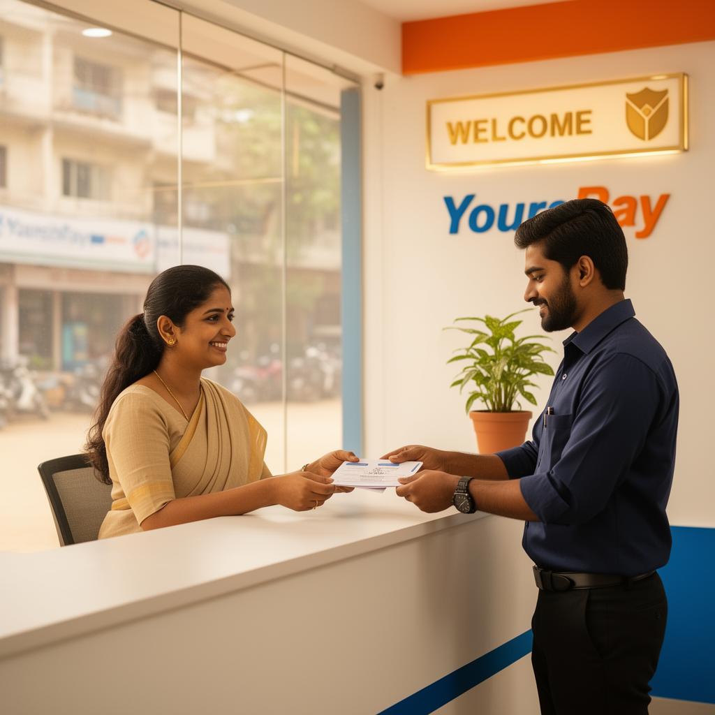 YoursPay head office branch in Salem with team and customers