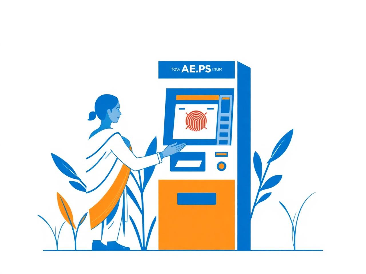 Customer using AEPS biometric withdrawal in Tamil Nadu