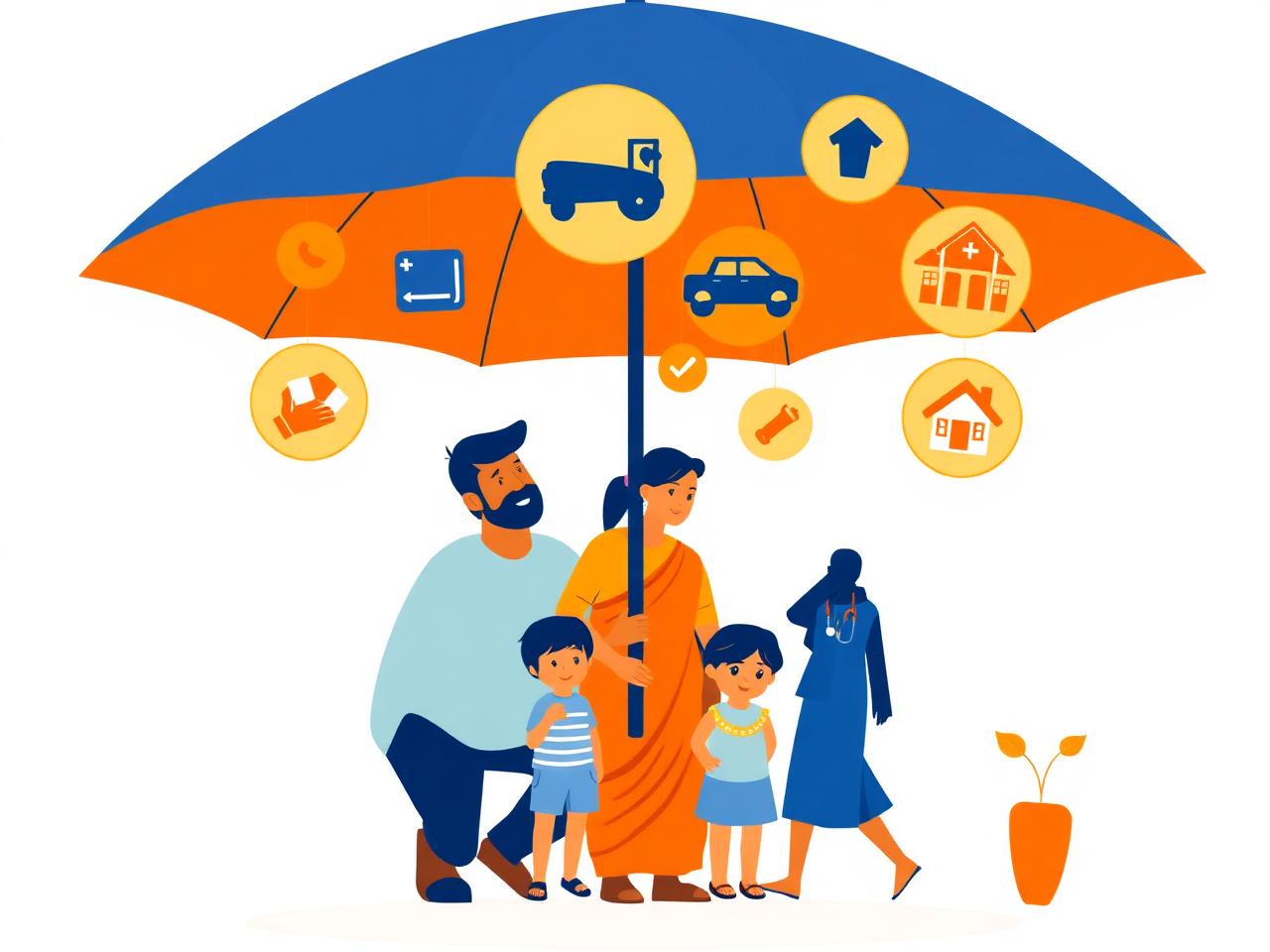 Indian family protected by life, health and general insurance from YoursPay