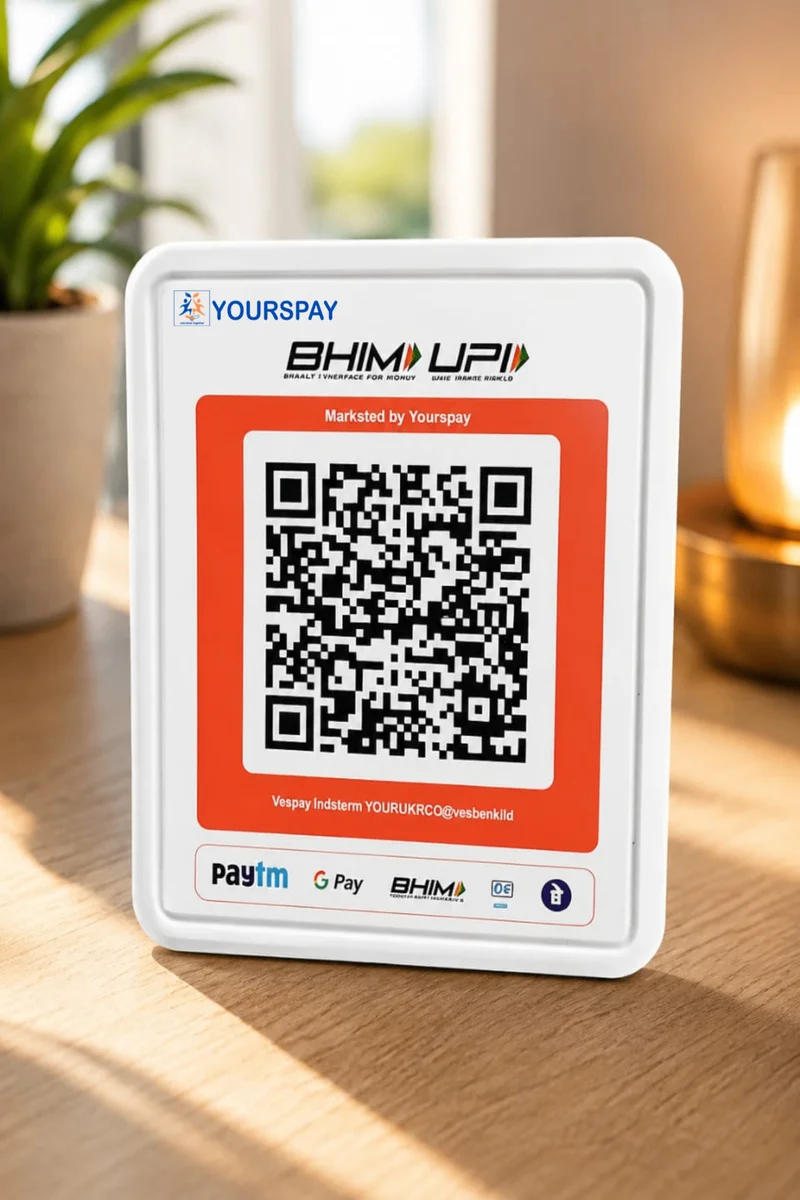 UPI sound box confirming a payment at a small shop