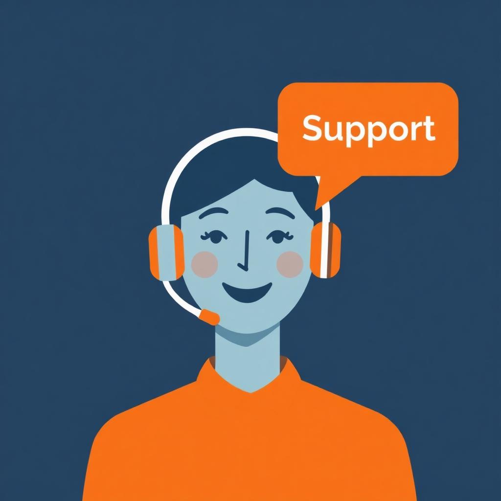 Support - friendly customer agent with headset